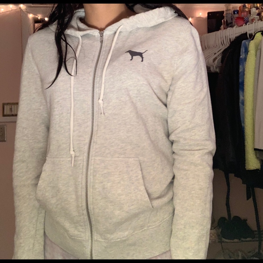pink hoodie